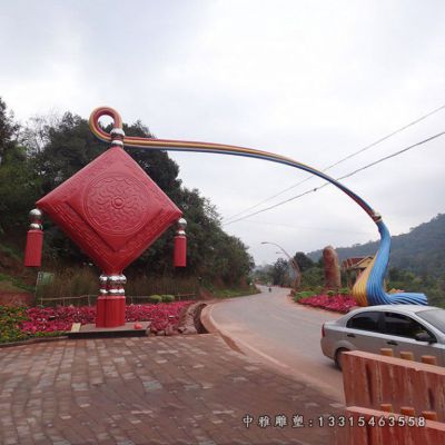 创意不锈钢拱门雕塑