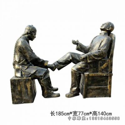 修脚铜雕民俗雕塑