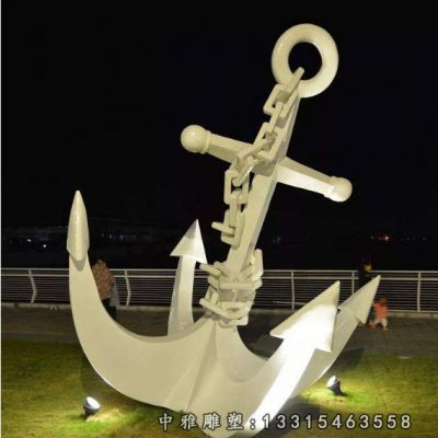 不锈钢船锚景观雕塑
