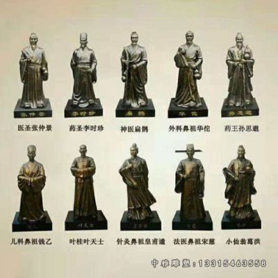 古代名医铜雕人物雕塑