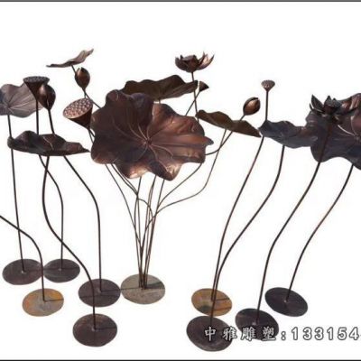 铜雕荷花公园雕塑