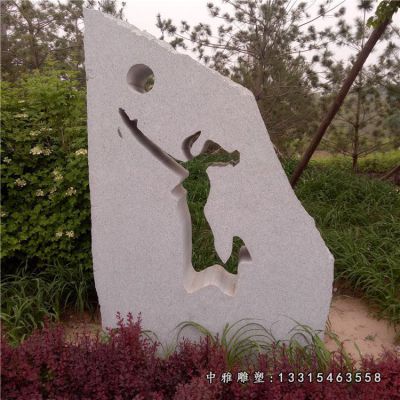 大理石公园运动人物雕塑