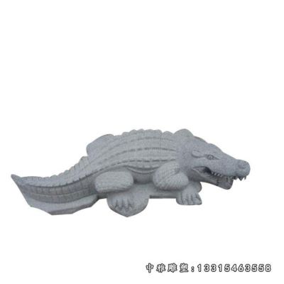 大理石鳄鱼城市动物雕塑