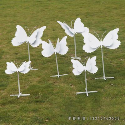 不锈钢蝴蝶公园动物雕塑