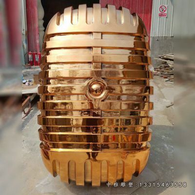话筒不锈钢抽象景观雕塑