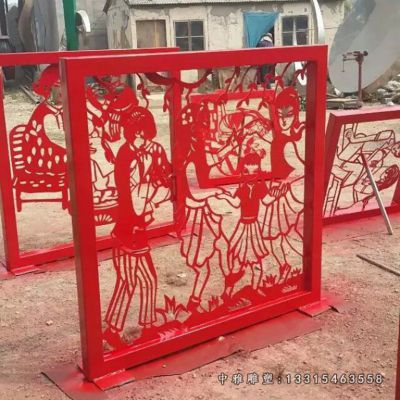 剪纸景观不锈钢雕塑