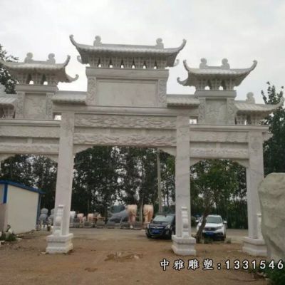 大理石牌楼景观雕塑