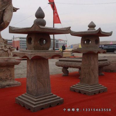 石雕公园石灯雕塑