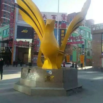 不锈钢鸽子城市动物雕塑