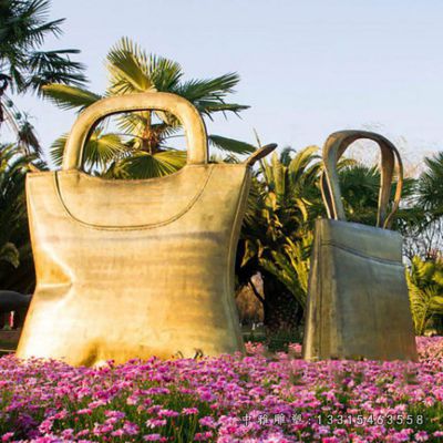 购物包不锈钢景观雕塑