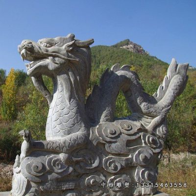 城市大理石龙动物雕塑